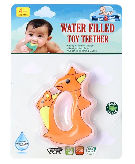  Toes2Nose Kangaroo Shape Water Filled Toy Teether - Orange