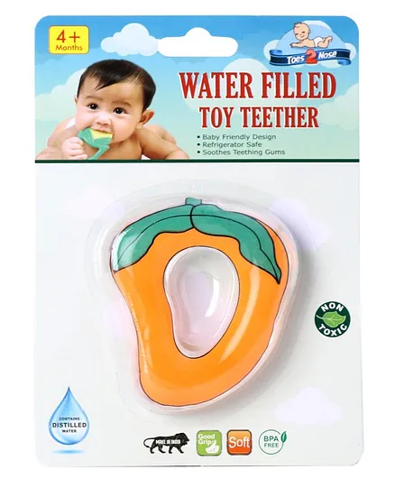Toes2Nose Mango Shape Water Filled Toy Teether - Yellow