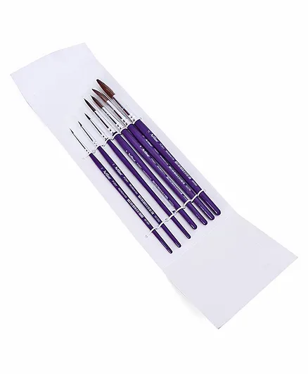 Artline Pony Hair Round Paint Brush Pack Of 7 - Purple