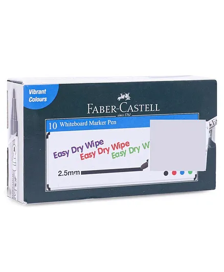 Faber Castell Whiteboard Marker Pen Pack of 10 - Black