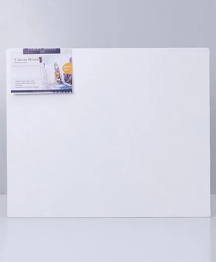 Faber Castell Stretched Canvas Board - White