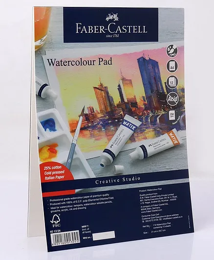 Faber Castell A4 Watercolour Pad - 12 Sheets