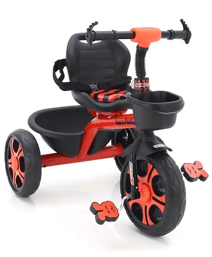 Tricycle With Front & Back Basket - Red