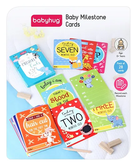 Babyhug Baby Milestone Cards - English