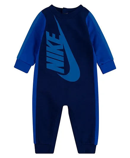 Nike Full Sleeves Nike Print Romper - Blue