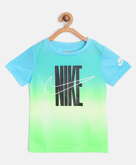 Nike Half Sleeves Brand Logo Print Tee - Green Strike