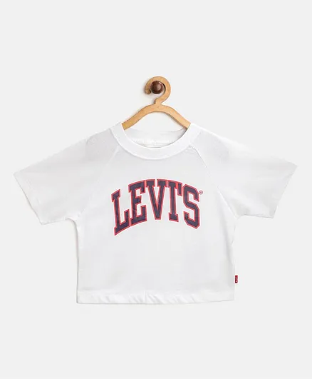 Levi's®  Big S-XL Short Sleeves Cropped Tee - White
