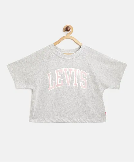 Levi's®  Big S-XL Short Sleeves Cropped Tee - Light Grey