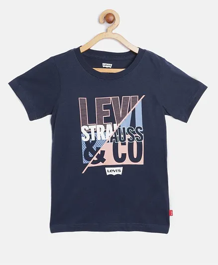 Levi's® Short Sleeves Logo Print Tee - Blue