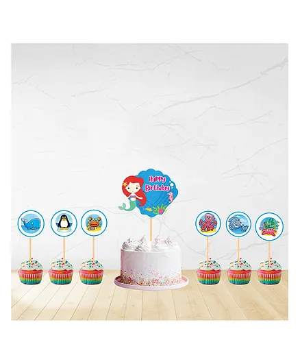 Underwater Cupcake Toppers Multicolor - Pack of 25