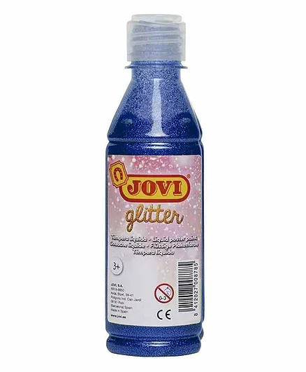 JOVI Glitter Water Color Paint Bottle Cyan Blue - 250 ml
