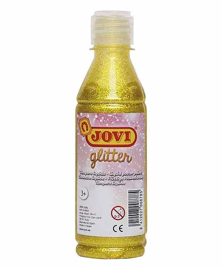Jovi Tempera Liquid Glitter Sparkle Poster Water Colour Yellow - 250 ml
