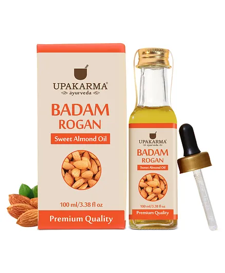 Upakarma Ayurveda Pure & Natural Cold Pressed Almond Rogan Oil - 100 ml