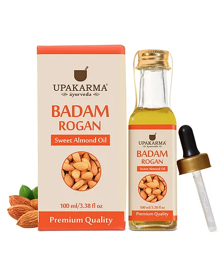 Upakarma Ayurveda Pure & Natural Cold Pressed Almond Rogan Oil - 100 ml