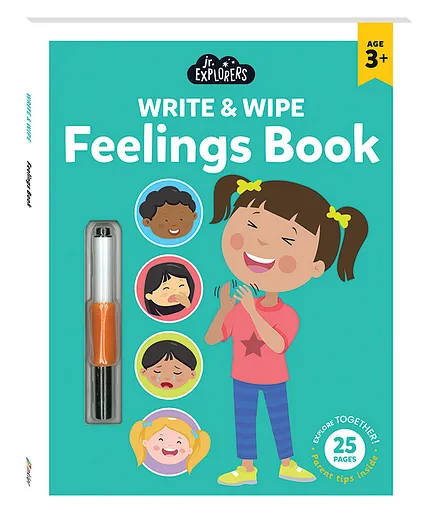 Junior Explorers Write and Wipe Feelings Book - English