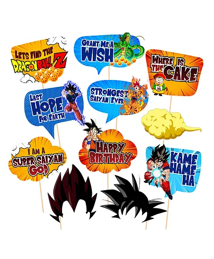 Zyozi Dragon Ball Z Themed Photo Booth Props Multicolour 11 Pieces Online In India Buy At Best Price From Firstcry Com