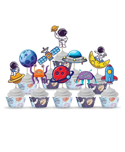 Zyozi Space Theme Cupcake Topper Muticolor Pack Of 10 Online In India Buy At Best Price From Firstcry Com