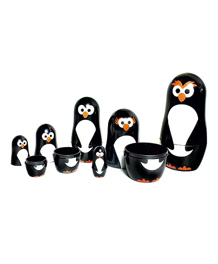 C&C Nesting Penguin Dolls Pack of 5 - Black 