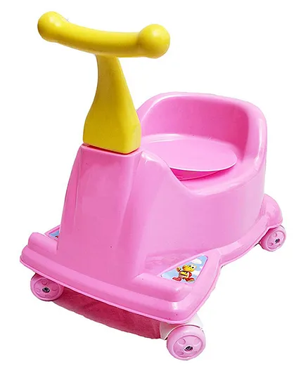 Maanit Scooter Style Baby Potty Seat with Removable Lid Potty Seat  (Pink)