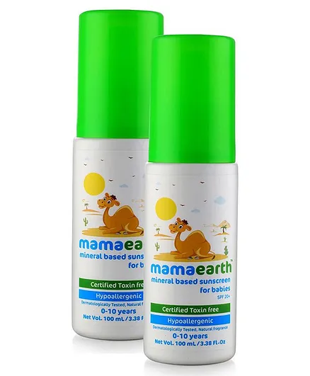 mamaearth Mineral Based Sunscreen For Babies - 100 ml (Pack of 2)