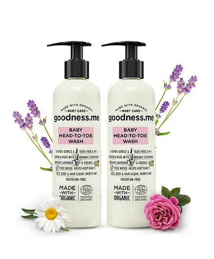 goodnessme Certified Organic Baby Head-To-Toe Wash 200ml - Pack of 2