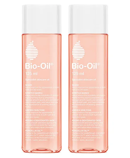 Bio Oil - 125 ml, Specialist Skin Care Oil - Scars, Stretch Mark, Ageing, Uneven Skin Tone (Pack of 2)