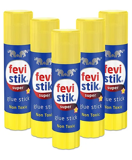 Pidilite Fevistick Super Glue Stick Non Toxic Transparent Adhesive - 5 gm- Pack Of 5