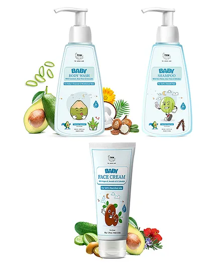 TNW- The Natural Wash Baby Body Wash and Baby Shampoo and Baby Face Cream