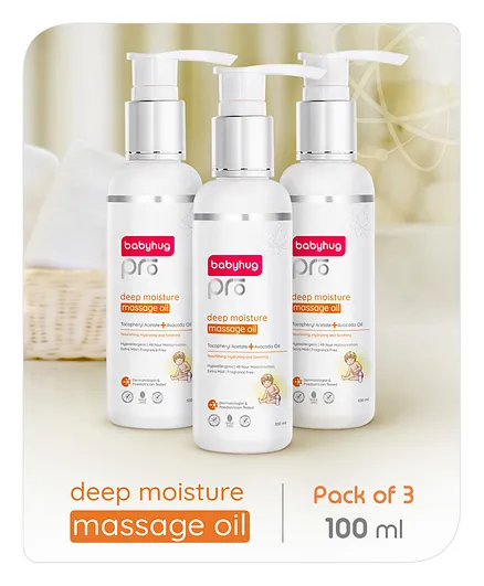 Babyhug Pro Deep Moisture Massage Oil - 100 ml- Pack of 3