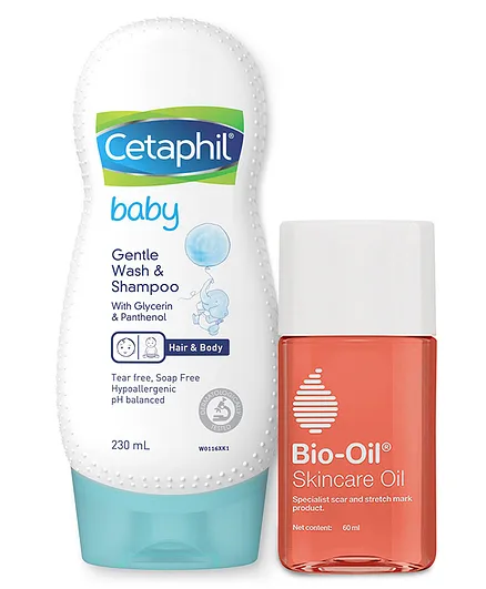 Cetaphil Baby Gentle Wash & Shampoo 230ml & Bio-Oil Original 60ml