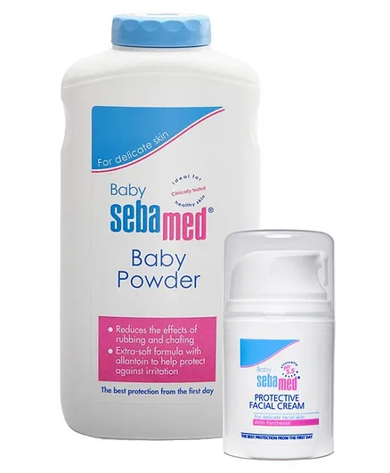 Sebamed Baby Protective Facial Cream - 50 ml & Baby Powder - 200 gm (Packaging May Vary)