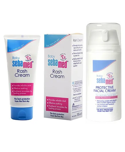 Sebamed Protective Facial Cream - 100 ml & Baby Rash Cream - 100 ml