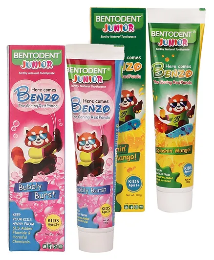 Bentodent Junior Earthy Natural Kids Toothpaste - 100 gm  & Bentodent Junior Earthy Natural Toothpaste For Kids Toothpaste - 100 gm