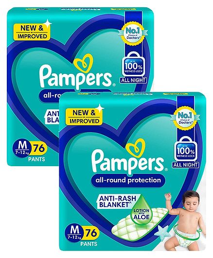 pampers pants medium 2 pieces
