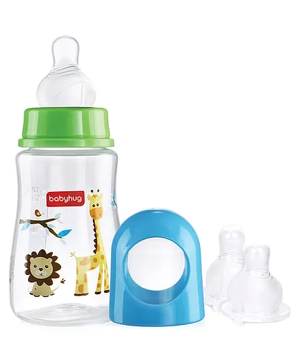 Babyhug Anti-Colic  Feeding Bottle 125ml & 2pcs Nipples Fast Flow