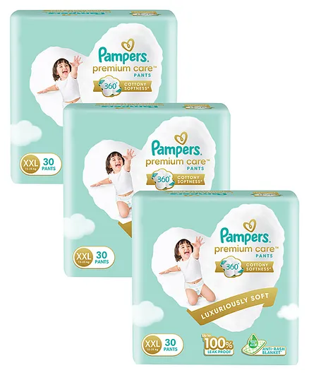 Pampers Premium Care Pant Style Diapers XXL - 30 Pieces - (Pack of 3)