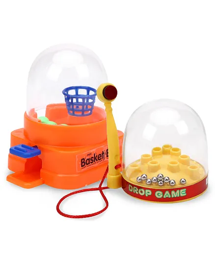 Indoor games-Virgo Toys Drop Game & Mini Basketball Game (Color May Vary)