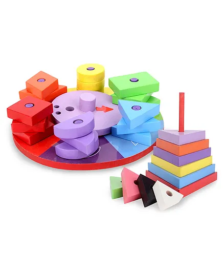 Anindita Toys Merry Go Round Game Set & Stacking Triangles Towers
