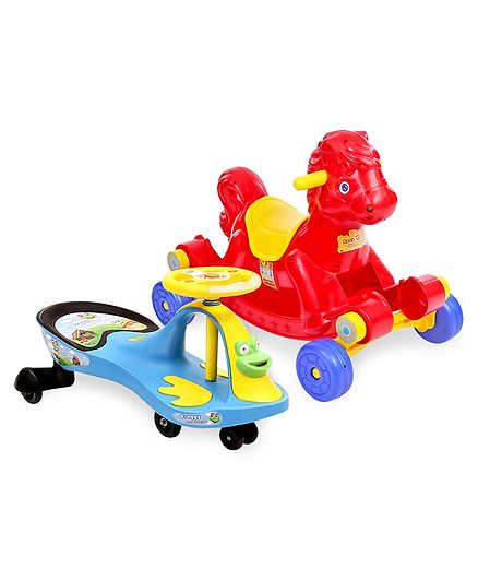 babyhug froggy gyro swing car