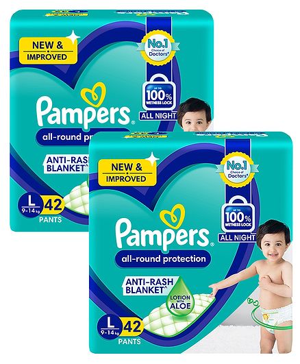 pampers pants large 2 pieces