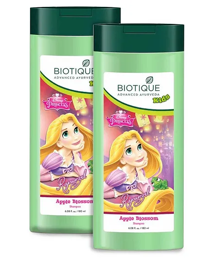 Baby Biotique Apple Twist Shampoo Disney Princess Print Green - 180 ml Pack Of 2