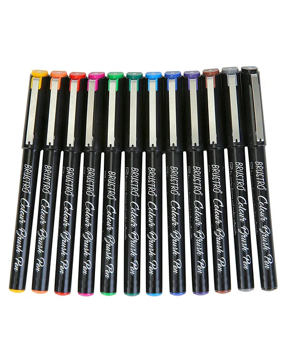 Brustro Colour Brush Pens Pack Of 12 Online in India, Buy at Best