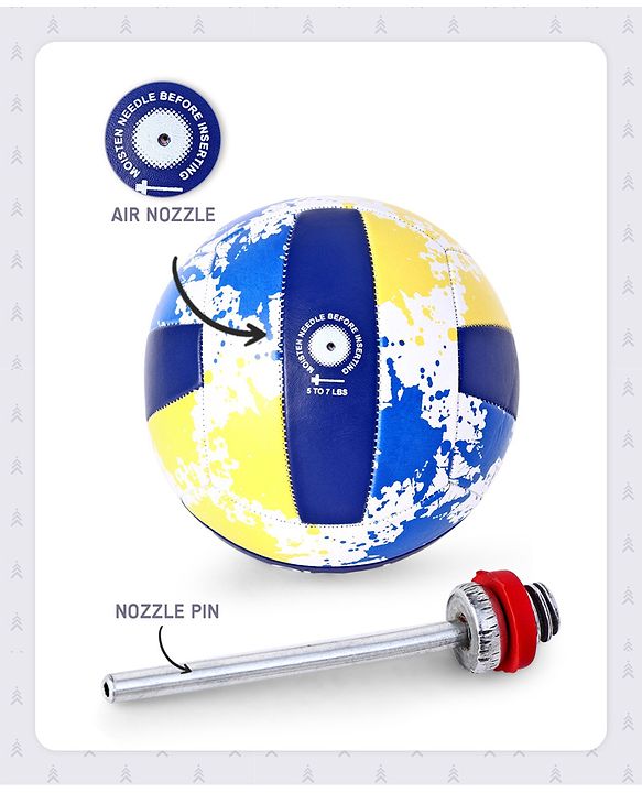 Pine Kids Volleyball for Kids | Outdoor Training Volleyball for Boys & Girls | Perfect for Playing | Birthday Gift | BIS Certified | Blue & Yellow