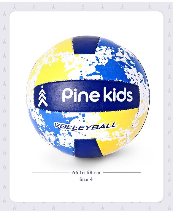 Pine Kids Volleyball for Kids | Outdoor Training Volleyball for Boys & Girls | Perfect for Playing | Birthday Gift | BIS Certified | Blue & Yellow