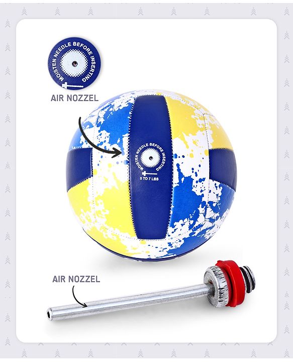 Pine Kids Volleyball for Kids | Outdoor Training Volleyball for Boys & Girls | Perfect for Playing | Birthday Gift | BIS Certified | Blue & Yellow