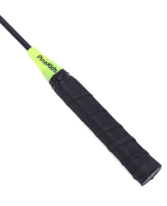 Pine Kids Badminton Set - Green & Black | Includes 2 Lightweight Rackets & 3 Shuttlecocks | Strong Frame, Easy Grip Handle | Perfect Outdoor/Indoor Sports Game for Kids.