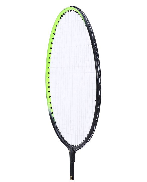 Pine Kids Badminton Set - Green & Black | Includes 2 Lightweight Rackets & 3 Shuttlecocks | Strong Frame, Easy Grip Handle | Perfect Outdoor/Indoor Sports Game for Kids.