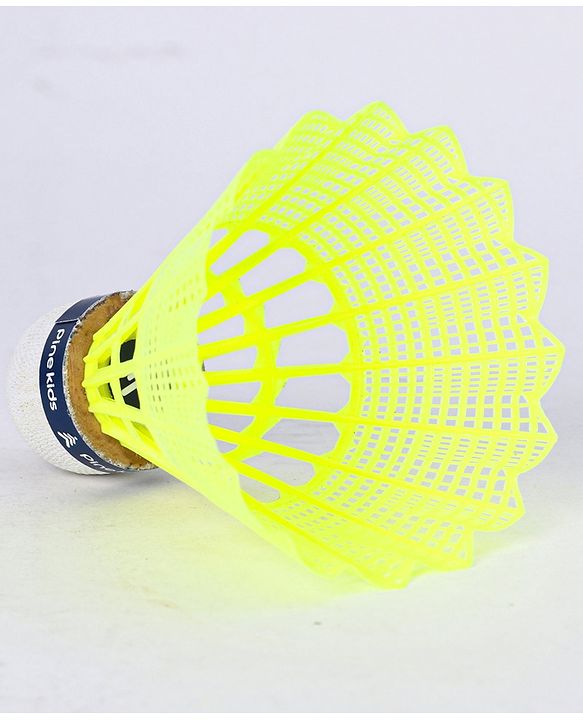 Pine Kids Premium Nylon Shuttle Pack of 6 - Yellow