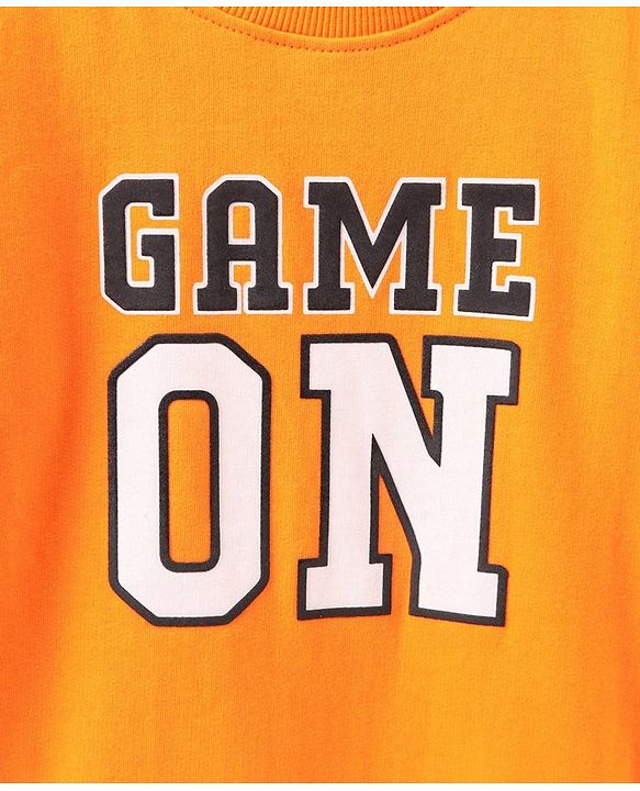 Pine Kids Full Sleeves Bio Washed Sweatshirt Text Graphic Pack of 2 - Yellow & Blue