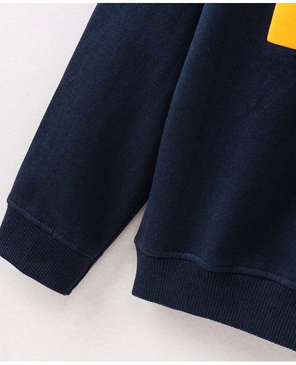 Pine Kids Full Sleeves Bio Washed Sweatshirt Text Graphic Pack of 2 - Yellow & Blue